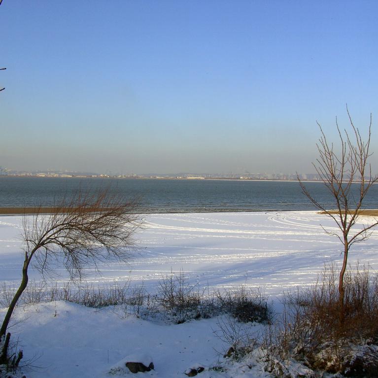 Plage du Butin sous la neige